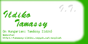 ildiko tamassy business card